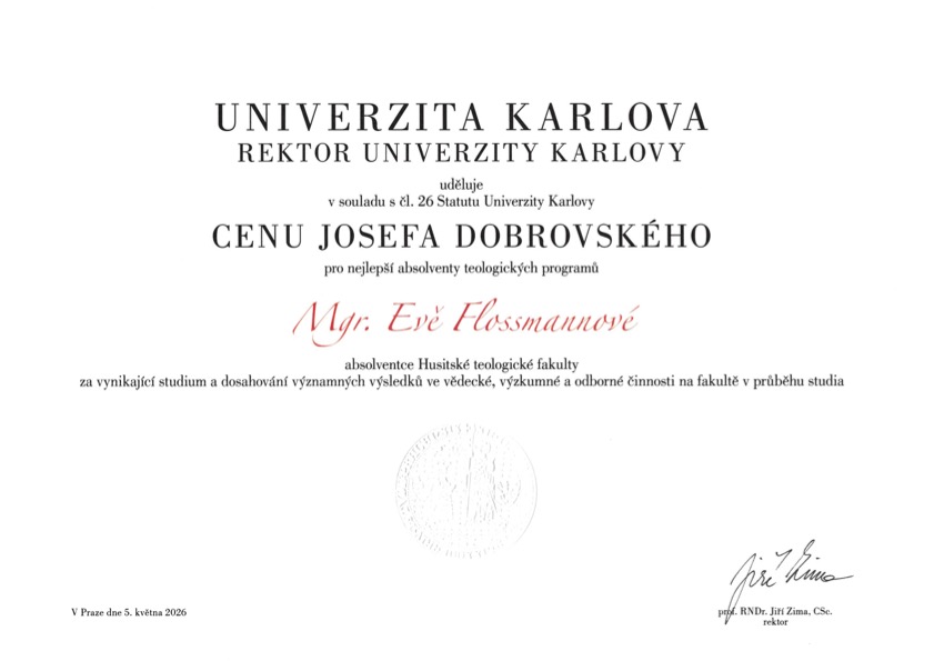 Diplom Ceny Josefa Dobrovského